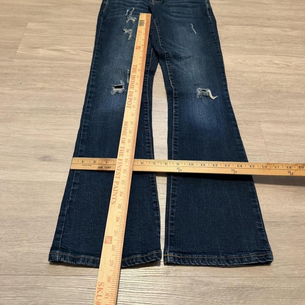 26x30 Women's Blue Distressed Bootcut Jeans Y2K 2000s - Picture 2 of 6